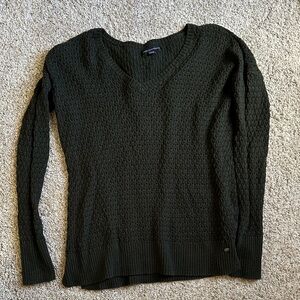 American Eagle Outfitters Dark Green Sweater with slight scoop neck.